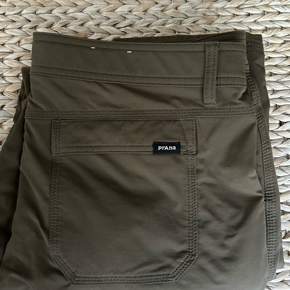 Prana Green Chinos Durable Cotton Blend